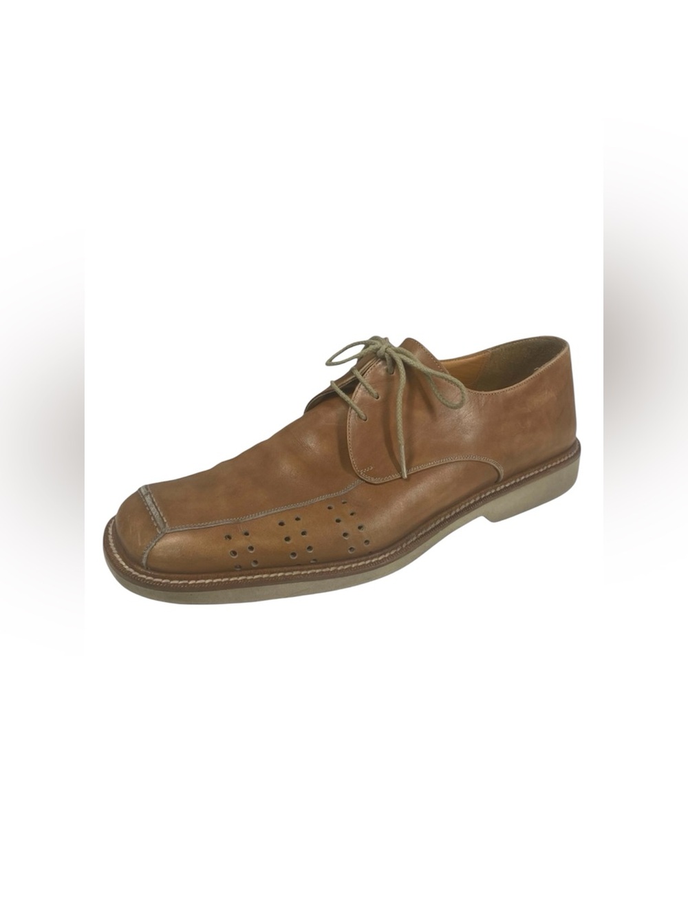 Mezlan Balboa Leather Square Toe Dress Loafers Tan Mens Size 10